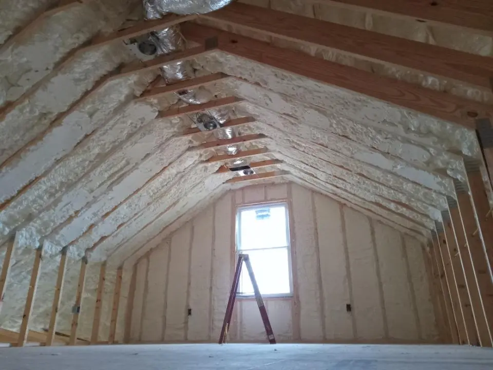 Spray foam roofing application for Crawl Space Insulation project in Kula